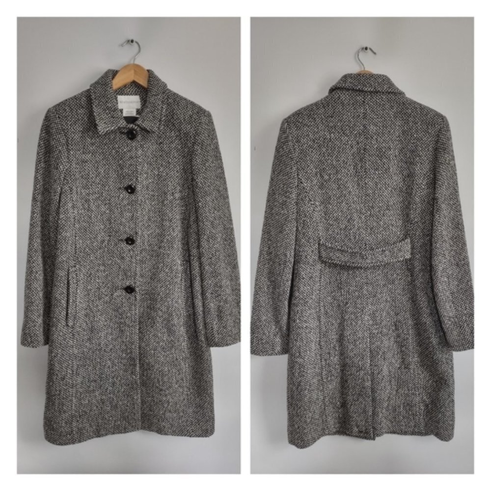 Worthington Tweed Wool Coat Gray‎ Size L